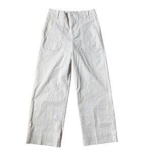 BAGATELLE Collection New York Womens Cream High Waist Pants Crop Wide Leg Size 4